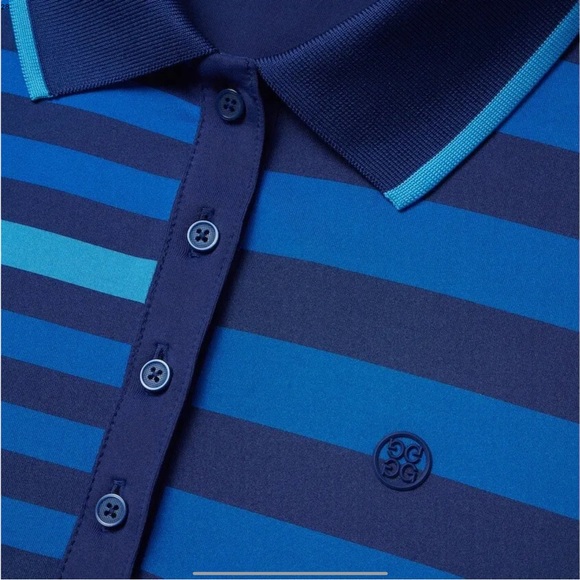 G/Fore MEDIUM Womens Bold Stripe Tech Sleeveless Polo Top Golf Shirt EUC - Picture 6 of 6